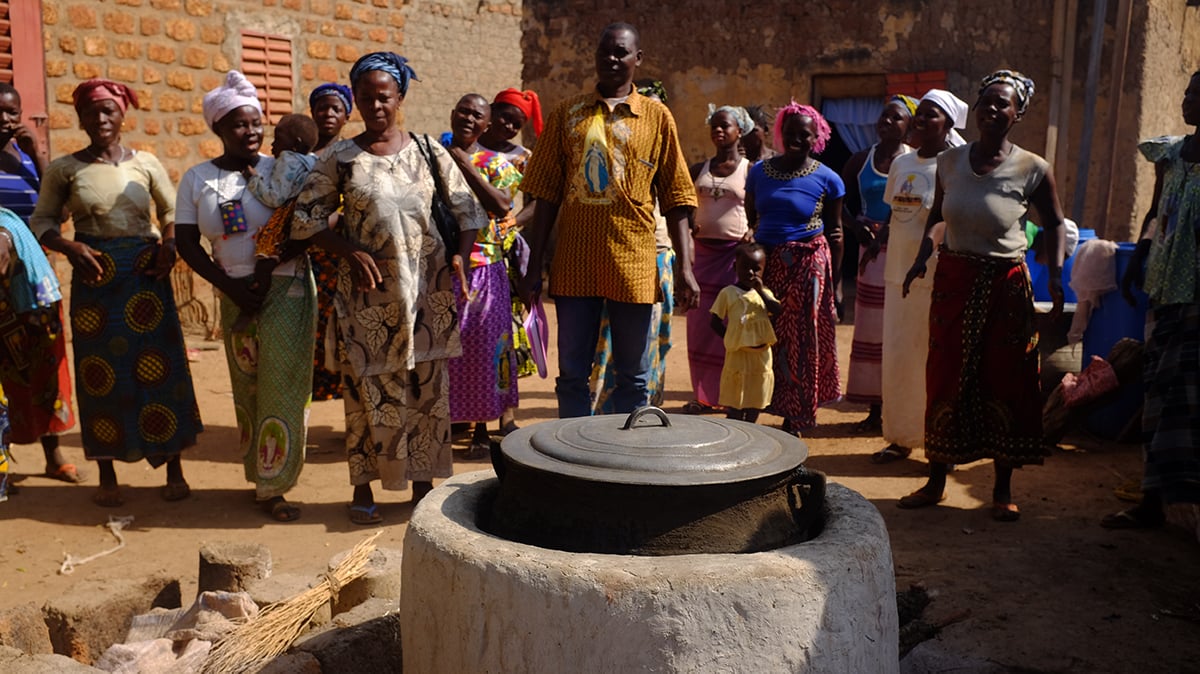 rocket stove in West Africa