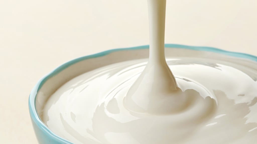 Yoghurt being poured into a bowl - Dairy and Ice cream - AAK