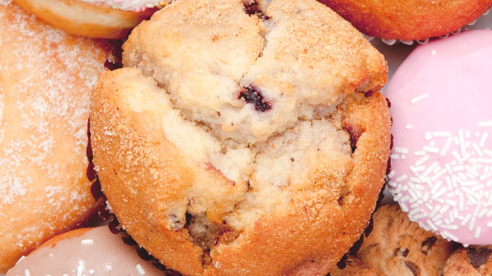 Close-up of Cakes, Muffins, and Doughnuts - Bakery - AAK