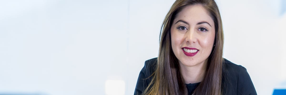 Karla Román, HR Responsible in Mexico, smiling.